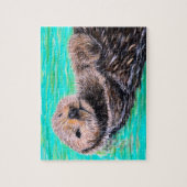Fluffy Zee Otter Painting Legpuzzel (Verticaal)