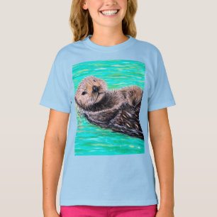 Fluffy Zee Otter Painting T-shirt