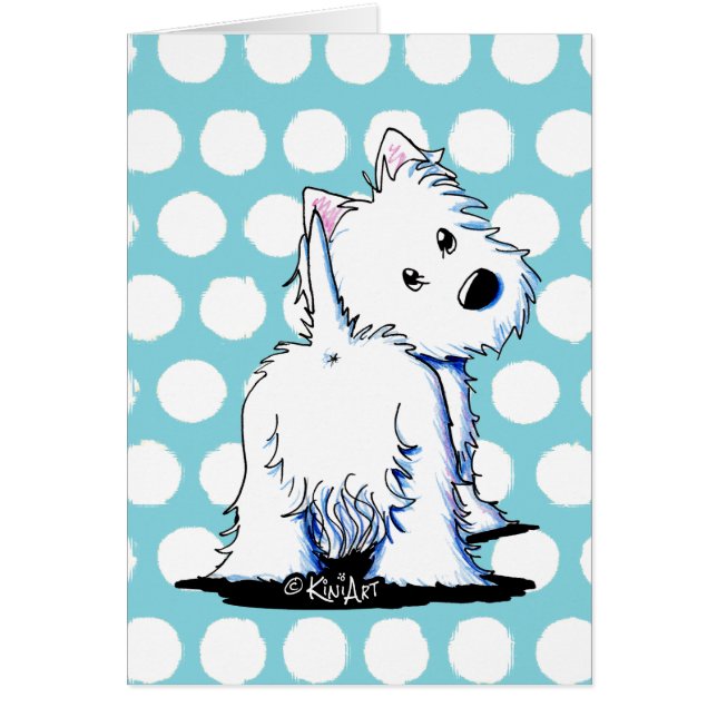 Fluffybutt Westie Kaarten (Voorkant)
