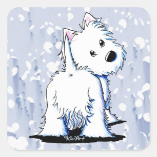 Fluffybutt Westie Stickers