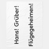 Flügegeheimen fleecedeken fleece deken (Voorkant)