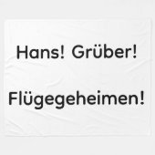Flügegeheimen fleecedeken fleece deken (Voorkant (Horizontaal))