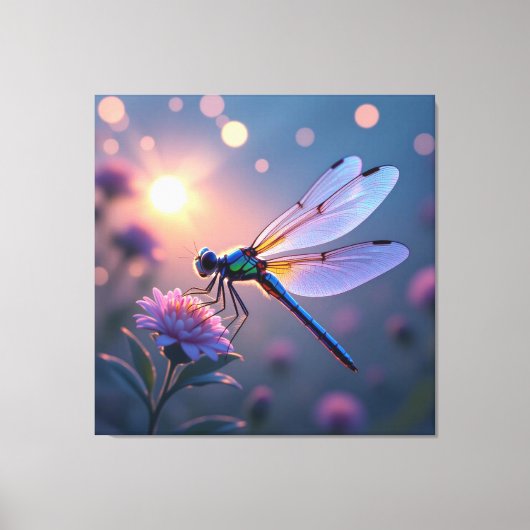 Flügel aus Licht – Die Libelle Canvas Afdruk (Voorkant)