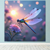 Flügel aus Licht – Die Libelle Canvas Afdruk (Insitu (Houten vloer))