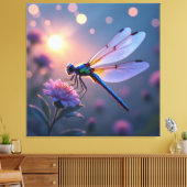 Flügel aus Licht – Die Libelle Canvas Afdruk (Insitu (Woonkamer))