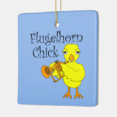 Flugelhorn Chick Tekst Keramisch Ornament (Links)