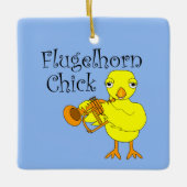 Flugelhorn Chick Tekst Keramisch Ornament (Voorkant)