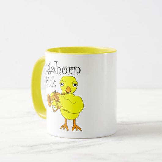 Flugelhorn Chick Tekst Mok (Voorkant links)