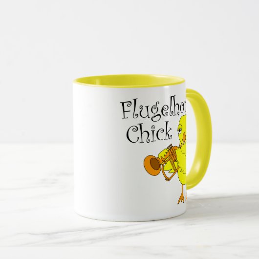 Flugelhorn Chick Tekst Mok (Voorkant rechts)