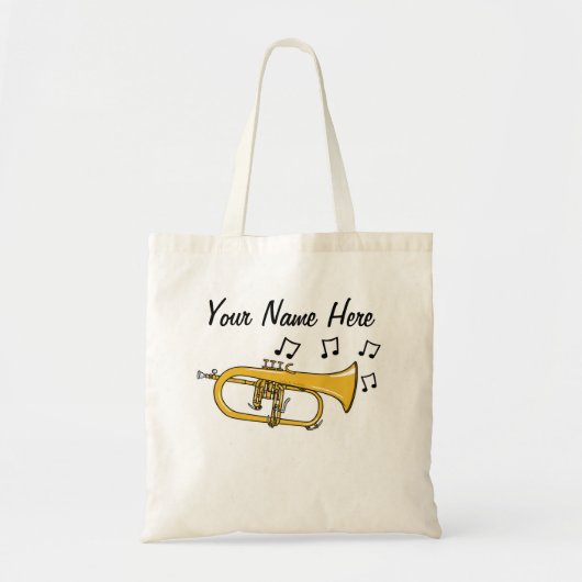 Flugelhorn Custom Canvas tas Messing Muzikant Gift (Voorkant)