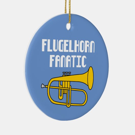 Flugelhorn Fanatic Keramisch Ornament (Rechts)