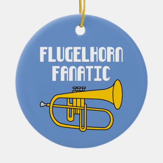 Flugelhorn Fanatic Keramisch Ornament (Voorkant)