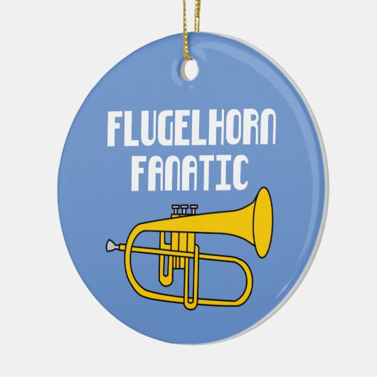 Flugelhorn Fanatic Keramisch Ornament (Links)