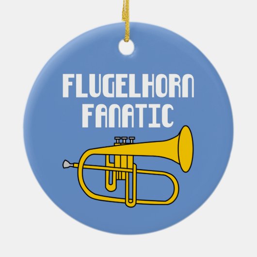 Flugelhorn Fanatic Keramisch Ornament (Achterkant)