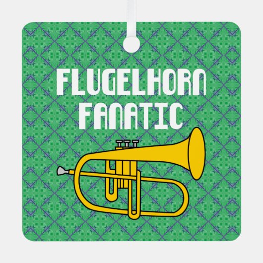 Flugelhorn Fanatic Metalen Ornament (Voorkant)