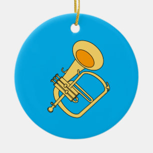 Flugelhorn muziekinstrument keramisch ornament