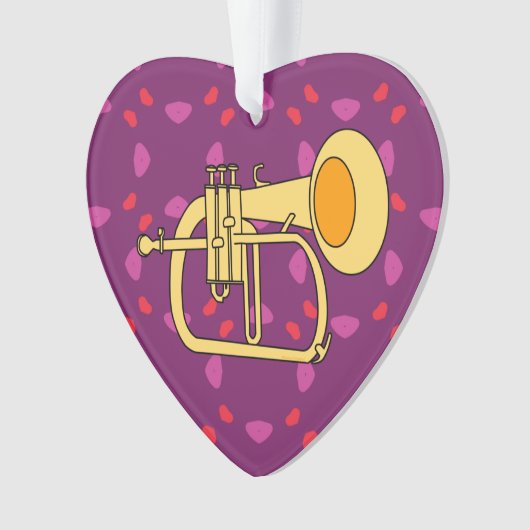 Flugelhorn muziekinstrument ornament (voorkant)