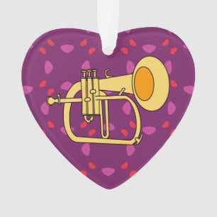 Flugelhorn muziekinstrument ornament