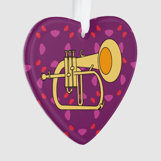 Flugelhorn muziekinstrument ornament (voorkant)