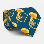 Flugelhorn muziekinstrument stropdas (Opgerold)