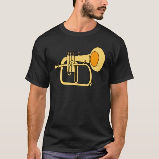Flugelhorn muziekinstrument t-shirt (Voorkant)