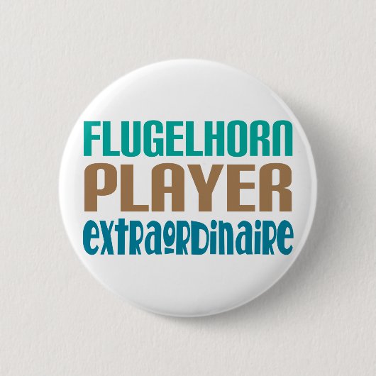 Flugelhorn Player Extraordinaire Ronde Button 5,7 Cm (Voorkant)