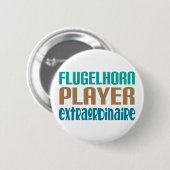 Flugelhorn Player Extraordinaire Ronde Button 5,7 Cm (Voorkant /achterkant)