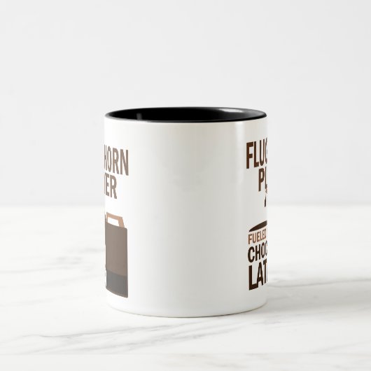 Flugelhorn Player (Funny) Chocolate Tweekleurige Koffiemok (Center)