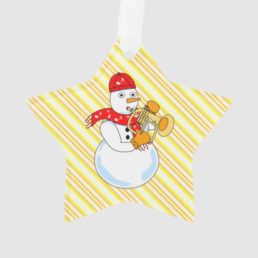 Flugelhorn Snowman Ornament (achterkant)