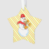 Flugelhorn Snowman Ornament (voorkant)