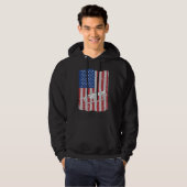 Flugelhorn USA Flag Flugelhorn Player Hoodie (Voorkant volledig)