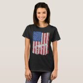 Flugelhorn USA Flag Flugelhorn Player T-shirt (Voorkant volledig)
