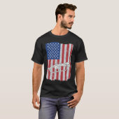 Flugelhorn USA Flag Flugelhorn Player T-shirt (Voorkant volledig)