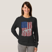 Flugelhorn USA Flag Flugelhorn Player T-shirt (Voorkant volledig)