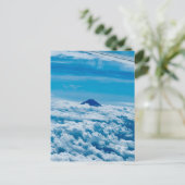 Flugzeug vor Fuji Japan Reise Skyline Briefkaart (Staand voorkant)
