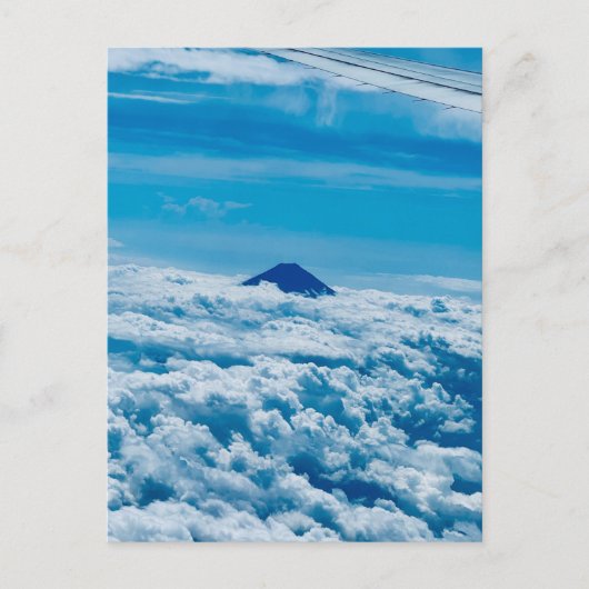 Flugzeug vor Fuji Japan Reise Skyline Briefkaart (Voorkant)