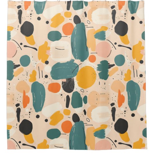 Fluid Abstract Art Douchegordijn (Voorkant)