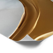 Fluid Abstract Gold-Navy Beach Poster (Hoek)