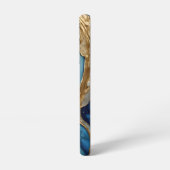 Fluid Abstract Gold-Navy Beach Samsung Galaxy Hoesje (Linkerkant)