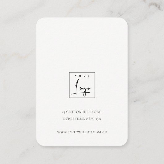 Fluid Abstract Gold Navy Glitter 2 Earning Display Visitekaartje (Achterkant)