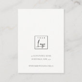 Fluid Abstract Gold Navy Glitter Earning Display Visitekaartje (Achterkant)