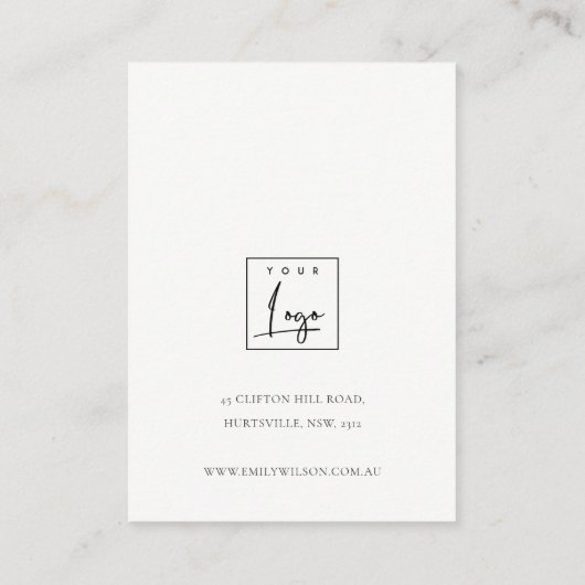 Fluid Abstract Gold Navy Glitter Earning Display Visitekaartje (Achterkant)