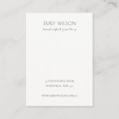 Fluid Abstract Gold Navy Glitter Earning Display Visitekaartje (Achterkant)