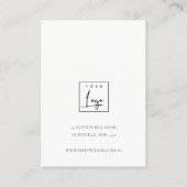 Fluid Abstract Gold Navy Glitter Hairpin Display Visitekaartje (Achterkant)