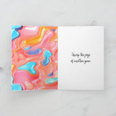 Fluid Abstract Ontwerp met Rits voor Verjaardag Kaart (Binnen)