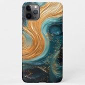 Fluid Abstract Paint en Glitter Design iPhone Hoesje (Achterkant)