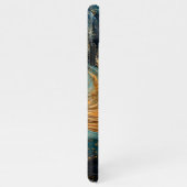 Fluid Abstract Paint en Glitter Design iPhone Hoesje (Rechterkant)