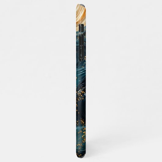 Fluid Abstract Paint en Glitter Design iPhone Hoesje (Linkerkant)