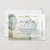 Fluid Alcohol Ink Chic Muted Shades of Green Kaart (Voorkant)