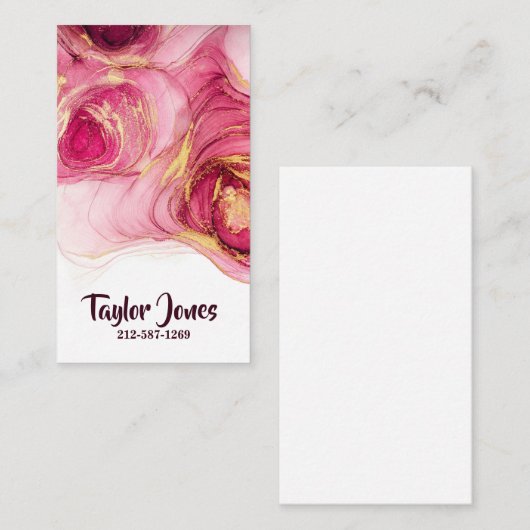 Fluid Alcohol Ink Visitekaartje (Voorkant / Achterkant)